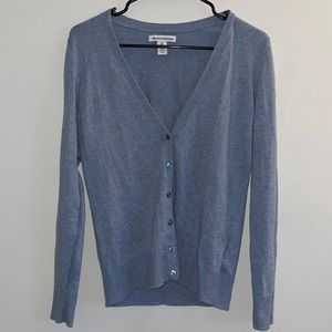 Amazon Essentials Heather Blue V-neck Cardigan
